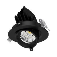 SCOOP-13 Round 13W Adjustable LED Dimmable Downlight - Black