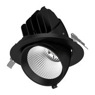 SCOOP-25 Round 25W Adjustable LED Dimmable Downlight - Black