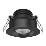 Pico-3 Mini Round 3W Dimmable Led Tiltable Tricolour Downlight - Black