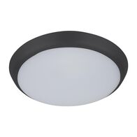 SOLAR-200 Round Tricolour 200MM 15W Slimline LED Dimmable IP54 Oyster Light - Black