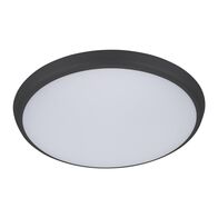 SOLAR-300 Round Tricolour 25W 300MM Slimline LED Dimmable IP54 Oyster Light - Black
