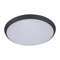 SOLAR-400 Round Tricolour 35W 400MM Slimline LED  Dimmable IP54 Oyster Light - Black