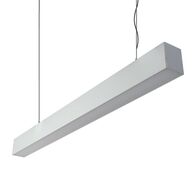 MAX-75MM Two Way Pendant 34.7W 1M C/W Opal - Aluminium