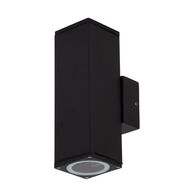 ALPHA-2 Up/Down Exterior Wall light GU10 LED 2 X 6W 240V IP65 - Textured Black