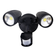 MURO-PRO-30S Twin Head 30W LED Spotlight with Sensor - TRIO Tricolour