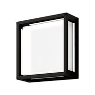 YORK-12 12W Led Square  Wall Light IP65 240v - Black