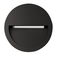 ZAC-4-4W  Round Recessed LED Wall Light IP65 240V - Black