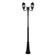GT-1044 Vienna Twin Head Curved Arms Tall Post - Powder Coated Finish / B22