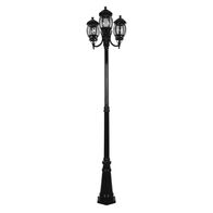 GT-1045 Vienna Three Head Curved Arm Tall Post - Powder Coated Finish / B22