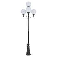 GT-626 Lisbon Four 25cm Spheres Curved Arms Tall Post Light - Powder Coated Finish / E27