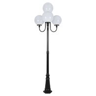 GT-627 Lisbon Four 30cm Spheres Curved Arms Tall Post Light - Powder Coated Finish / E27