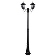 GT-140 Chester Twin Head Tall Post Light - Powder Coated Finish / B22