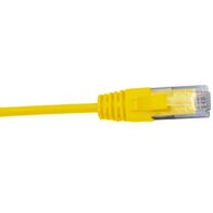 Cat6 RJ45 Patch Lead | 0.3 Metre | 4 Pair Unshielded | Slim Design | Yellow by Cabac