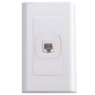 RJ45 Socket with Large One Gang Plate | Impact-Resistant | Flush & Surface Mount by Transco