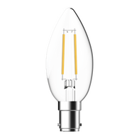 CANDLE 4.2W DIMMABLE  LED FILAMENT LAMP CLEAR 240V - B15