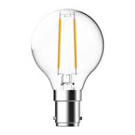 FANCY ROUND 4.2W DIMMABLE  LED FILAMENT LAMP CLEAR 240V - B15