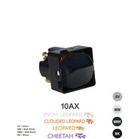 Double Pole Switch Mechanism 10AX 250V | Cat's Eye Matt Black | x5 by Trader