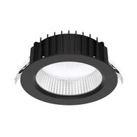 NEO-PRO Round 25W Recessed Dimmable LED Tricolour IP65 Downlight - Black