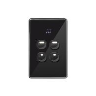 Multi Dimmer Switch 4 Button | 2 Dimmer 2 Relay | 10A Max | Black by Trader