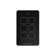 Multi Dimmer Switch 6 Button | Glass Facia | Black Finish by Trader