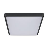 SOLAR-300-SQ Square Tricolour 25W 300MM Slimline Led Dimmable IP54 Oyster Light - Black