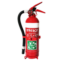 1.5kg Dry Chemical Powder Extinguisher | Fire Rating 2A:30B:C:E | Mild Steel Construction | Powder Coated Red by Firebox