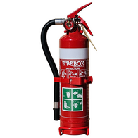 Dry Chemical Powder Fire Extinguisher 1kg with Hose | 1A:20B:C:E Fire Rating | Powder Coated Red by Firebox