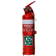 1kg Dry Chemical Powder Extinguisher | Fire Rating 1A:20B:C:E | Vehicle Bracket Included | Powder Coated Red by Firebox