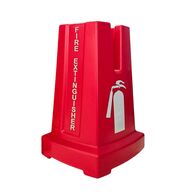 Plastic Fire Extinguisher Base Stand | Durable Polyethylene | High Visibility Decals | Stackable Design | Firebox