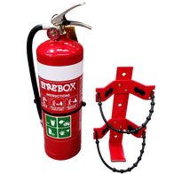 Vehicle Fire Extinguisher Bracket | Adjustable Rubber Straps | Powder Coated Red | 4.5kg by Firebox