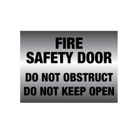 Fire Safety Door Sign | UV-Protected PVC | Metal Finish | Clear Message by Firebox