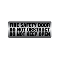 Fire Safety Door Sign | UV-Protected PVC | Metal Finish | Clear Message by Firebox