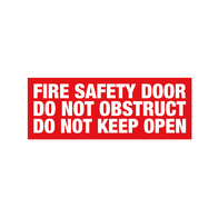 PVC Fire Safety Door Sign | UV-Protected | Clear Message | Indoor/Outdoor Use by Firebox
