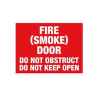 PVC Fire Smoke Door Sign | UV-Protected | Clear Warning | Easy Installation by Firebox