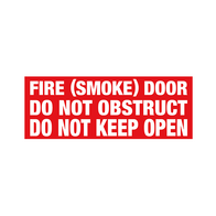 PVC Fire Smoke Door Sign | UV-Protected Material | Clear Safety Message | Complies with Fire Regulations by Firebox