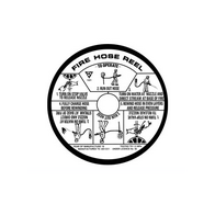 Self-Adhesive PVC Hose Reel Instruction Label | UV-Protected Material | Easy Application | 225mm by Firebox