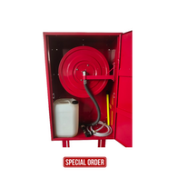 Fire Hose Reel Induction System | 25mm Diameter | 30m Length | Brass Nozzle | Red Powder Coated by Firebox