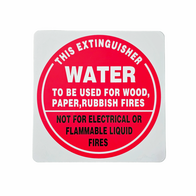 Air Water Extinguisher I.D Sign | UV-Resistant PVC | Clear Identification | Compact Size by Firebox