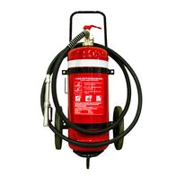 Mobile Wheeled Fire Extinguisher 25kg | 10A:80B:C:E Rating | Powder Coated Steel | Red Finish by Firebox