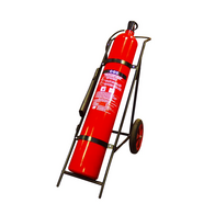 Mobile Wheeled CO2 Fire Extinguisher | 10B:E Fire Rating | Aluminium Cylinder | Red Powder Coated by Firebox