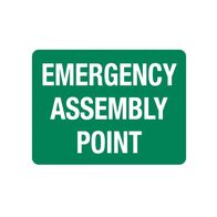 Large PVC Emergency Assembly Point Sign | UV-Protected | High Visibility | 600mm x 450mm by Firebox