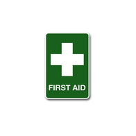 Self-adhesive PVC First Aid Location Sign | UV-Protected | Easy Application | Compact Size by Firebox