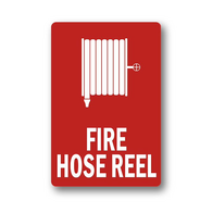 Self-Adhesive Medium Fire Hose Reel Location Sign | UV-Protected PVC | Easy Installation | 210mm x 320mm by Firebox
