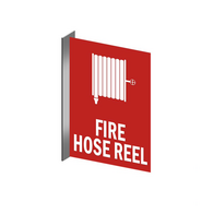 PVC Fire Hose Reel Location Right Angle Sign | UV-Protected | Self-Adhesive | Indoor/Outdoor Use by Firebox
