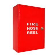 Fire Hose Reel Cabinet | Powder Coated Steel | UV Coated Red Finish | Left Hand Opening by Firebox