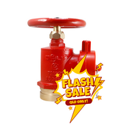65mm QRT Outlet x 80mm RG Inlet | Durable Brass Construction | High Visibility Red Finish | 1400 kPa Working Pressure by Firebox