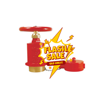 65mm QRT Outlet with 65mm BSP Male Inlet | Durable Brass | Painted Red Finish | 1400 kPa by Firebox