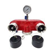 Dual Booster Valve-Bottom Outlet BI Assembly | 304 Stainless Steel | 2,100 kPa Working Pressure | Painted Red by Firebox