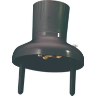 Batten Holder with Plug | Durable Design | Ideal for Residential & Commercial Use | Black by Dexton