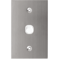 One Gang Stainless Steel Switch | Vertical Orientation | Durable Two Way Design | 5 Pack by Dexton